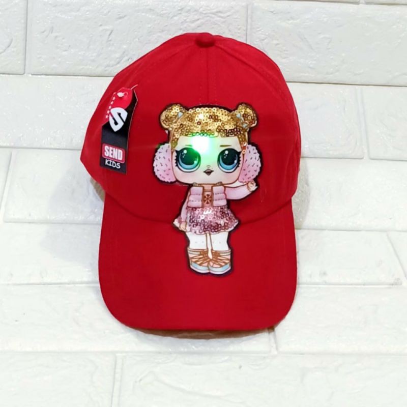 [REALPICT]Topi anak karakter/Topi baseball LoL Led (nyala) 1-10tahun