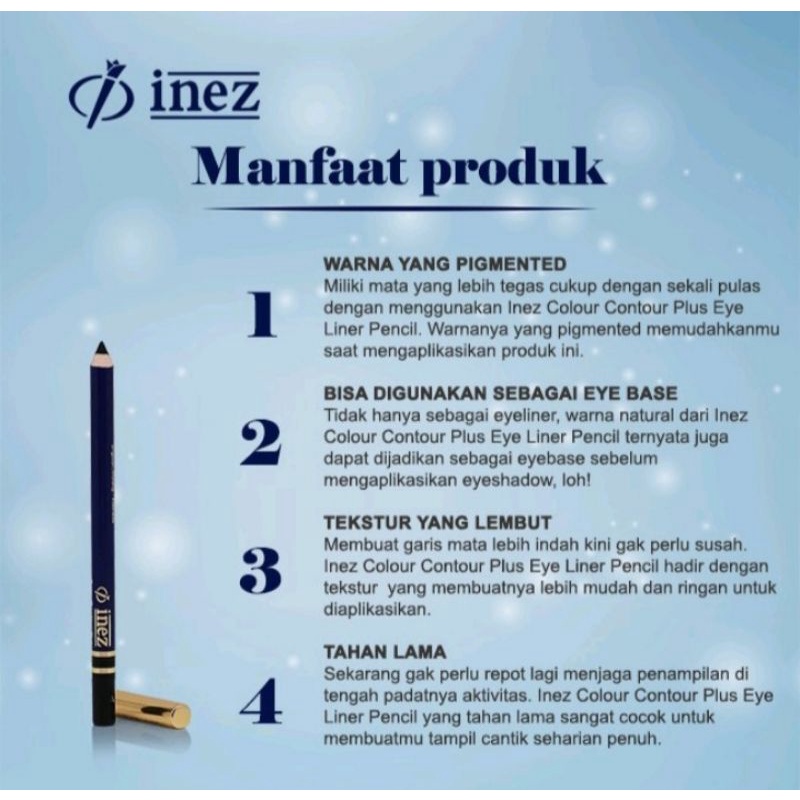Inez Colour Contour Plus Eye Liner Pencil / Eyeliner Pensil