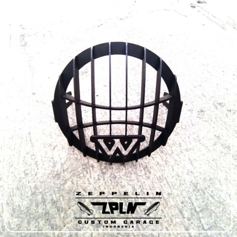 cover lampu Kawasaki w175, grill headlamp w175 zeppelin