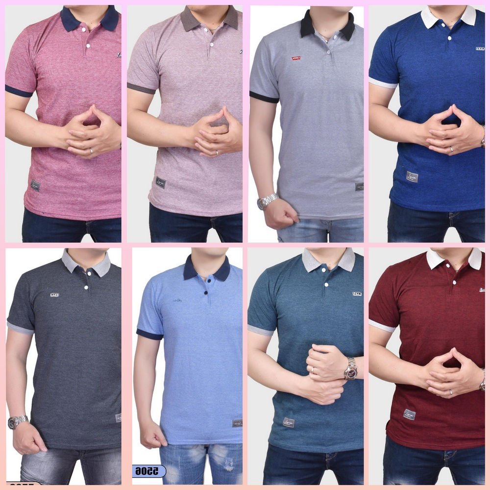 KAOS POLO SHIRT KAOS KERAH WARNA KOMBINASI