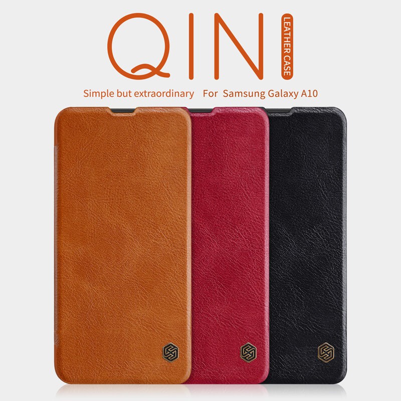 Flip Cover SAMSUNG Galaxy A10 Nillkin Qin Leather Flip Hard Case Original