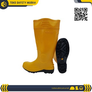  Sepatu  Boot Karet  Lentur  PVC Wing On Anti Air Kuning 