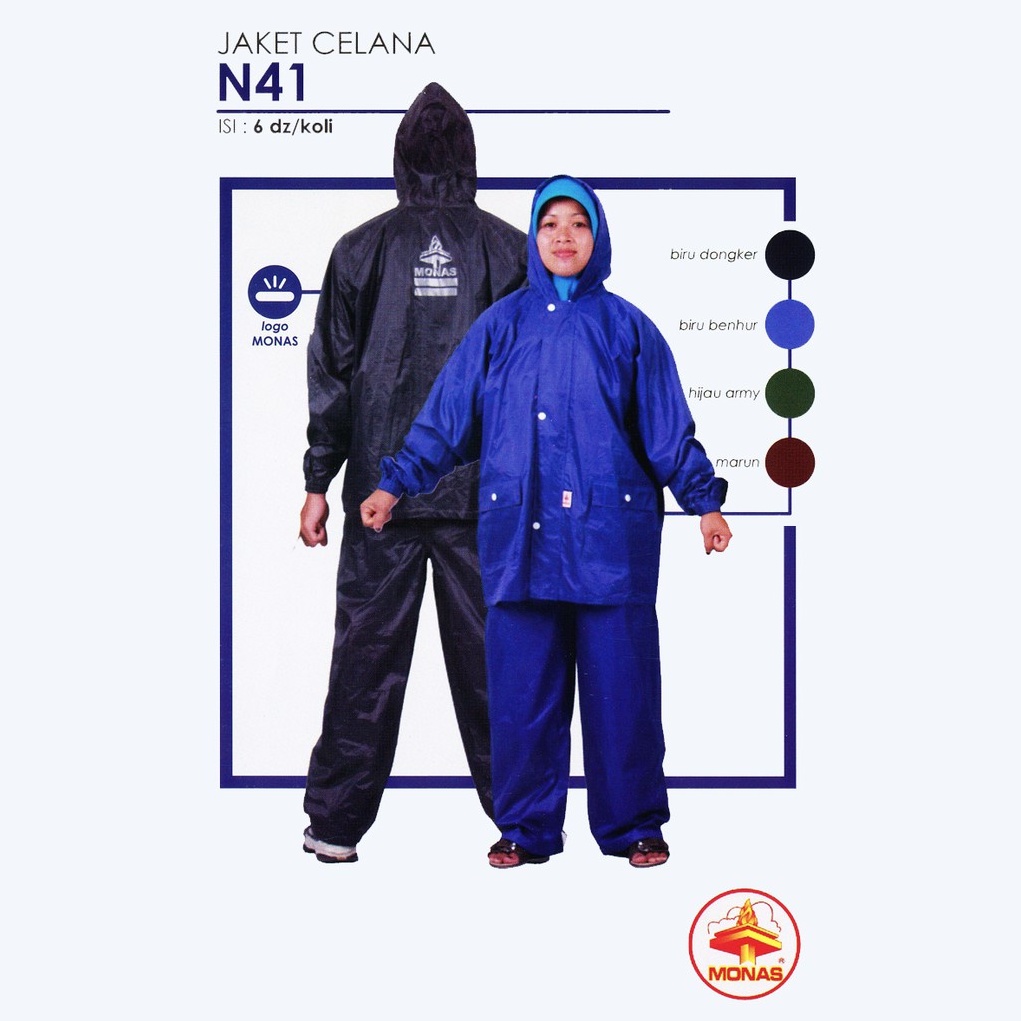 Jas Hujan Jaket Celana N41 Monas Murah