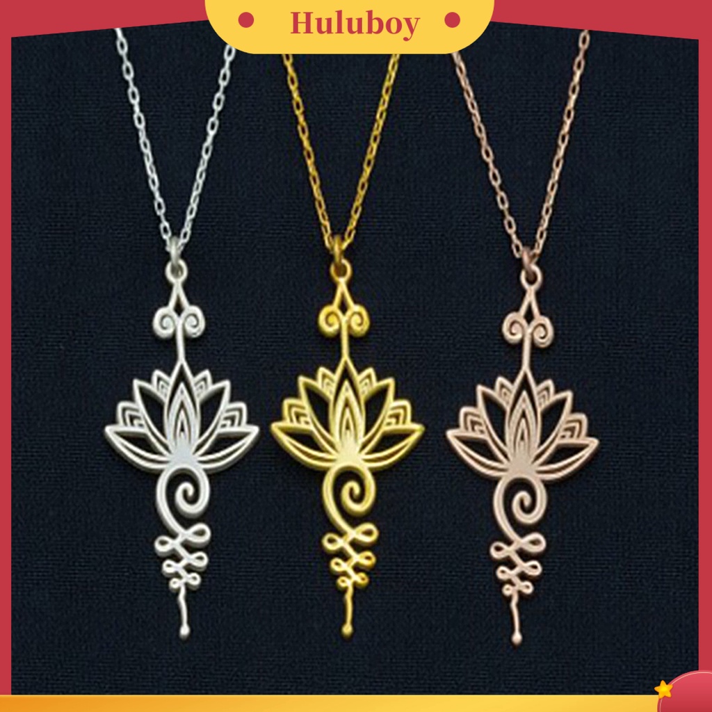 Hu Hu Hu Hu Hu Alat Bantu Pasang Kacamata♡ Kalung Liontin Bahan Metal Alloy Desain Teratai Geometris Gaya Klasikelegan Untuk Wanita