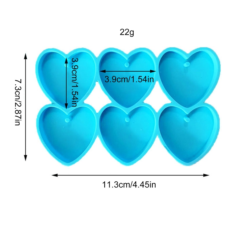 Siy Cetakan Resin Bentuk Hati Bahan Silikon Untuk Gantungan Kunci