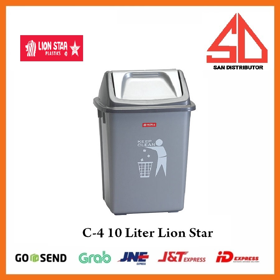 Kotak Sampah tempat sampah Dustbin 10 Liter Lion Star C-4