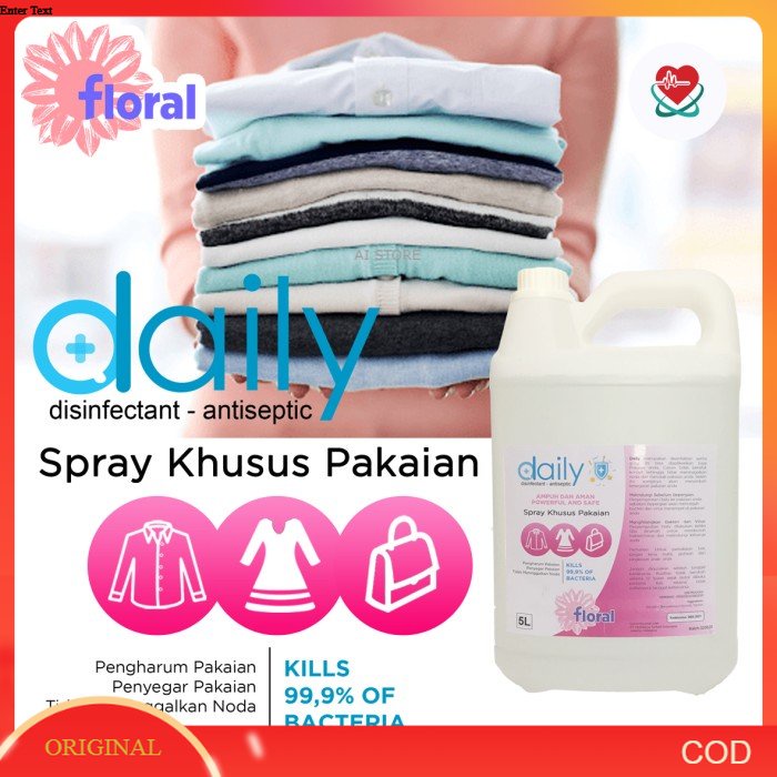 DESINFEKTAN DAILY DISINFEKTAN ANTISEPTIC 5 LITER KHUSUS UNTUK PAKAIAN