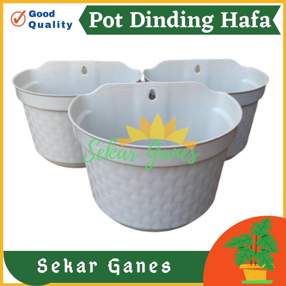 Pot Dinding Cantol Hafa 20 Cm Putih Pot Dinding Tempel Dekorasi Putih Panjang Aesthetic Besar Kecil Pager Balkon Pagar Unik  Pot Tembok - Tanaman Bunga Hias Dinding Tempel Bibit Plastik TERMURAH