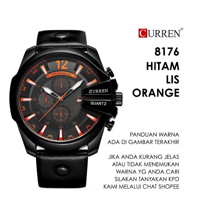 Jam Tangan Pria CURREN 8176 Kulit ORIGINAL Chronograph Tidak Aktif