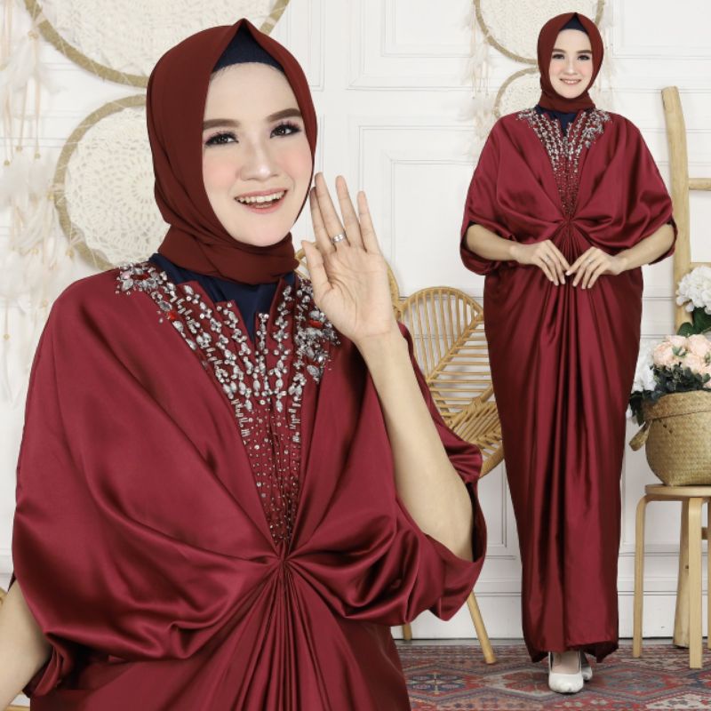 Model Terbaru / Adini Kaftan Wanita Dewasa /  Kaftan Velvet Roberto / Kaftan Kondangan / Kaftan  Wan