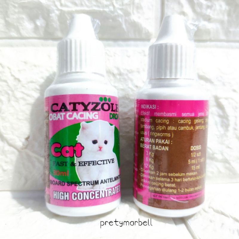 Catyzole Drop 30ml Obat Cacing Kucing Tetes