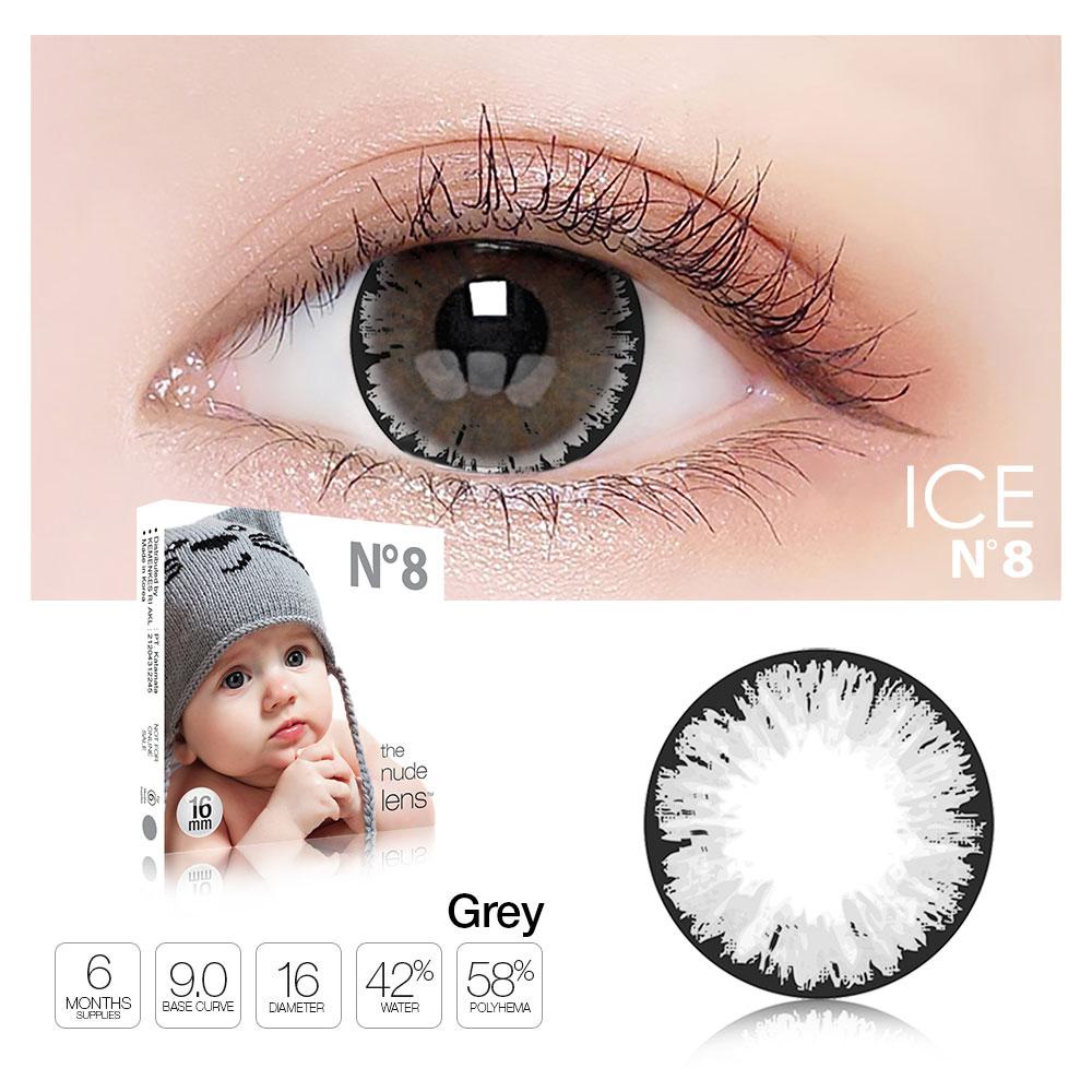 SOFTLENS ICE N8 / ICE NO8 BY X2 FREE LENSCASE / SOFLENS / SOFTLEN