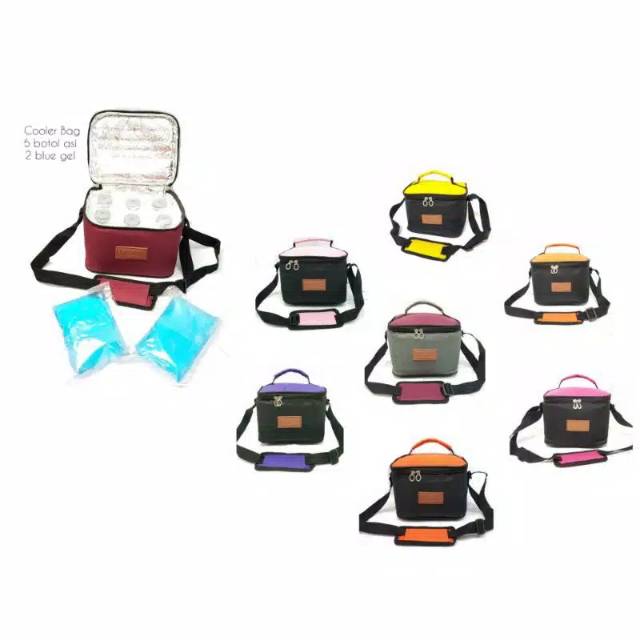 Tas Asi Cooler Bag / 1 GEL + 6 Botol  / 2 gel + 6 Botol S1 / TAS PENYIMPANAN ASI ASIP / TAS PENDINGIN ASI