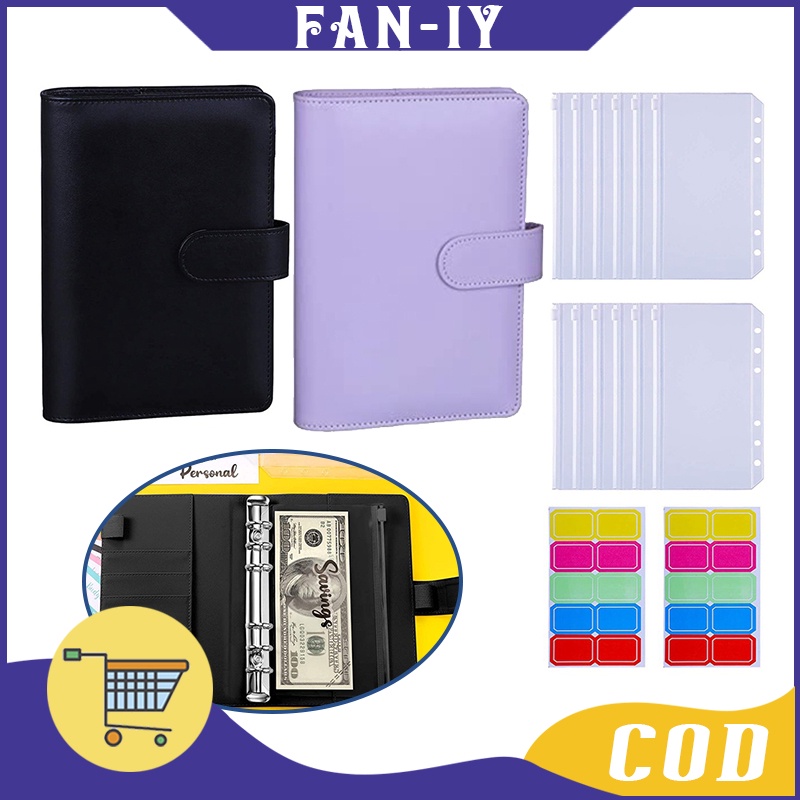 

12Pcs Zipper Binder Dan 20Pcs Label A6 Binder Custom Planner Notebook Anggaran Sinking Fund Set