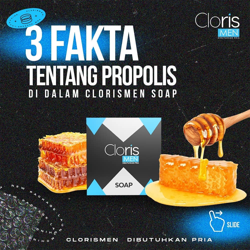 [Paket Bundling] Clorismen Soap 80G Isi 3 Pcs - Sabun Muka Pria Untuk Kulit Cerah Bebas Kusam &amp; Jerawat