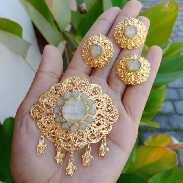 Set Bros Kebaya Bali bahan Alpaka
