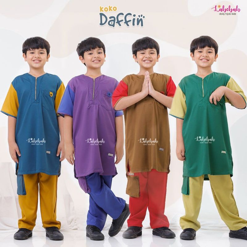 [ DAFFIN ] By Labebah Koko daffin by Labebah baju Koko baju muslim anak laki Koko setelan celana baj