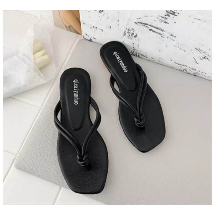 SANDAL FLAT WANITA TEPLEK STRAP CAPIT CKL O7