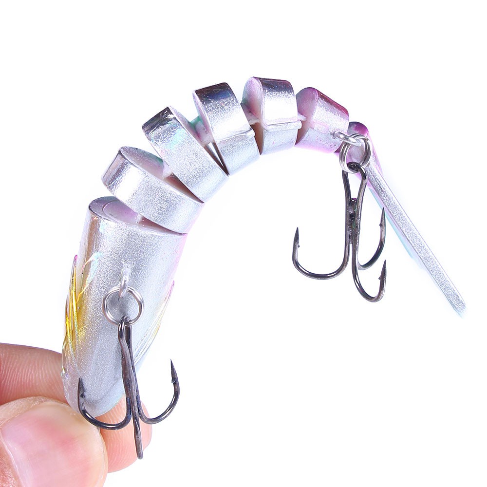 HENGJIA 1 PCS 10 cm 15.6g/23g Fishing Lure Hard Swimbait Casting Minnow Sea Bass Trout 7 Segment Lures Umpan Laser Bait