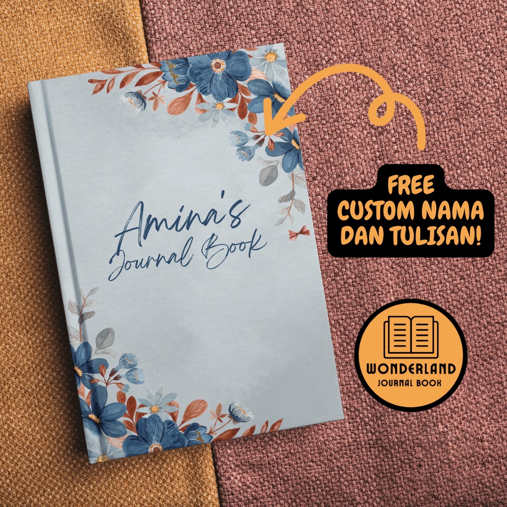 

Buku Tulis Jurnal Notebook Notes Aesthetic Garis Dotted Polos A5 Hardcover Custom Wonderland Journal 26