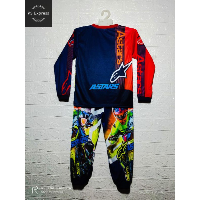 SETELAN BAJU MOTOR CROSS , SETELAN BAJU ANAK MOTOR BALAP, SETELAN BAJU ANAK LAKI LENGAN PANJANG