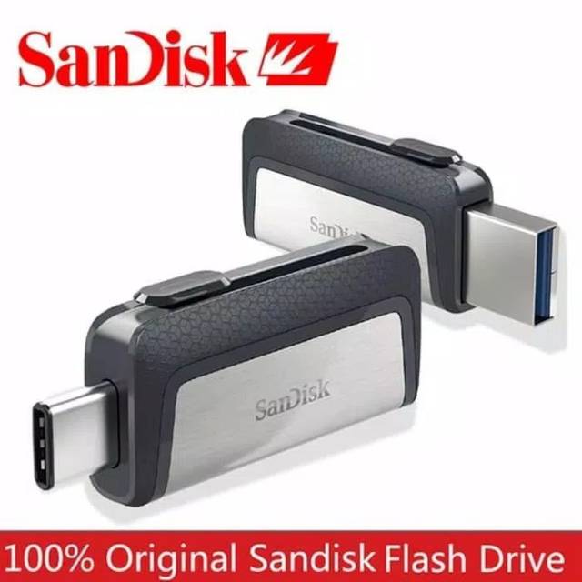 OTG SANDISK ULTRA FLASHDISK SAMSUNG S8 S9+ TYPE C 16 GB. DUAL DRIVE 130 Mbps USB 3.1