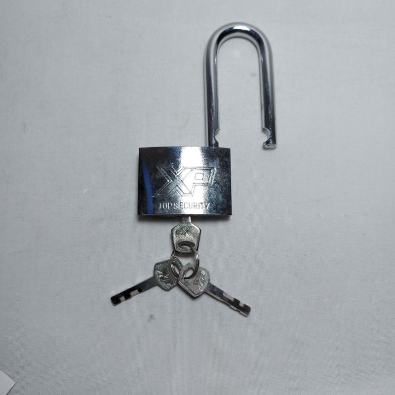 Gembok XP panjang 60 mm Iron padlock XP Gembok Putih leher Panjang XP