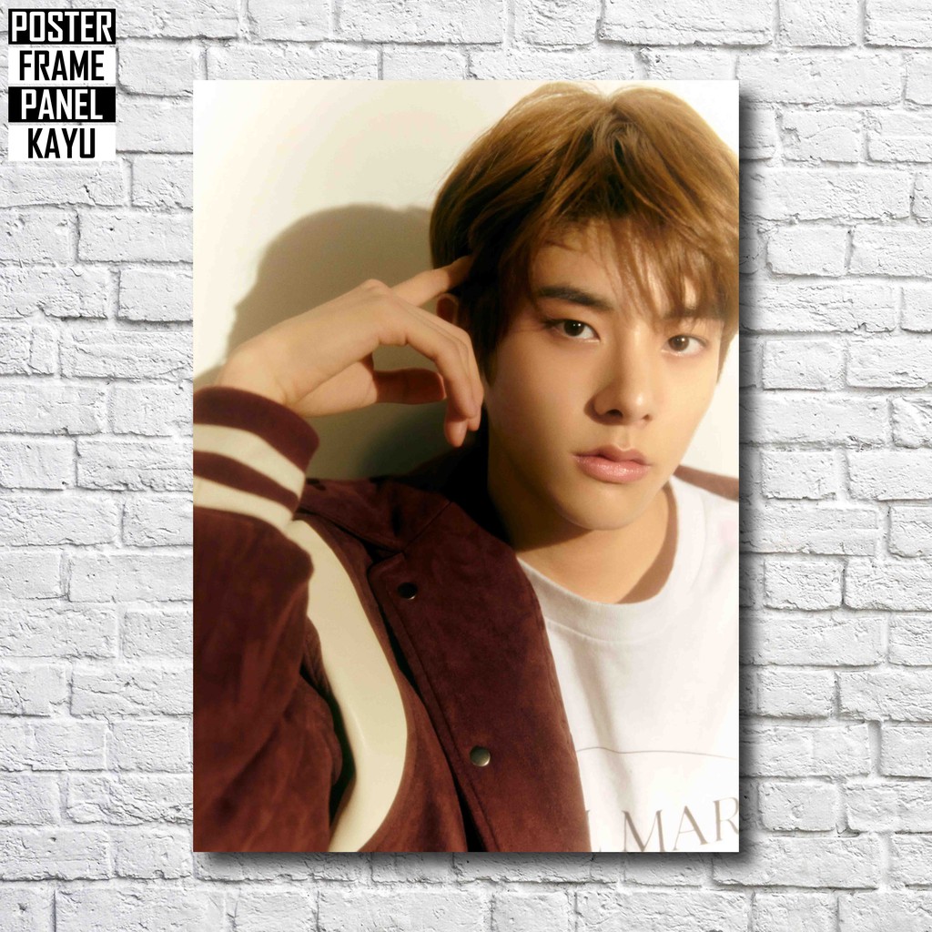 Poster ENHYPEN Jake Uniform B-Side Frame Kayu Solid A4 JAK011