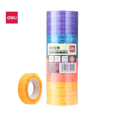 

MURAH!!Deli 30024 Celotape/isolasi - Colorful Office Tape 12mm
