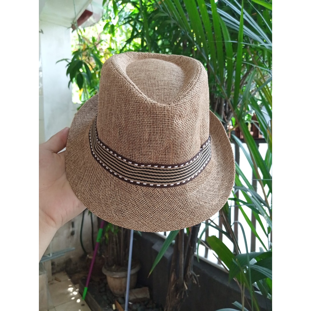 TERBARU DAN TERMURAH Topi Fedora Jazz Vintage Laken Cowboy - Topi Koboy Pria / Topi Kasual / Topi Gaya COD