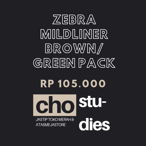

Zebra Mildliner Brown/Green Pack