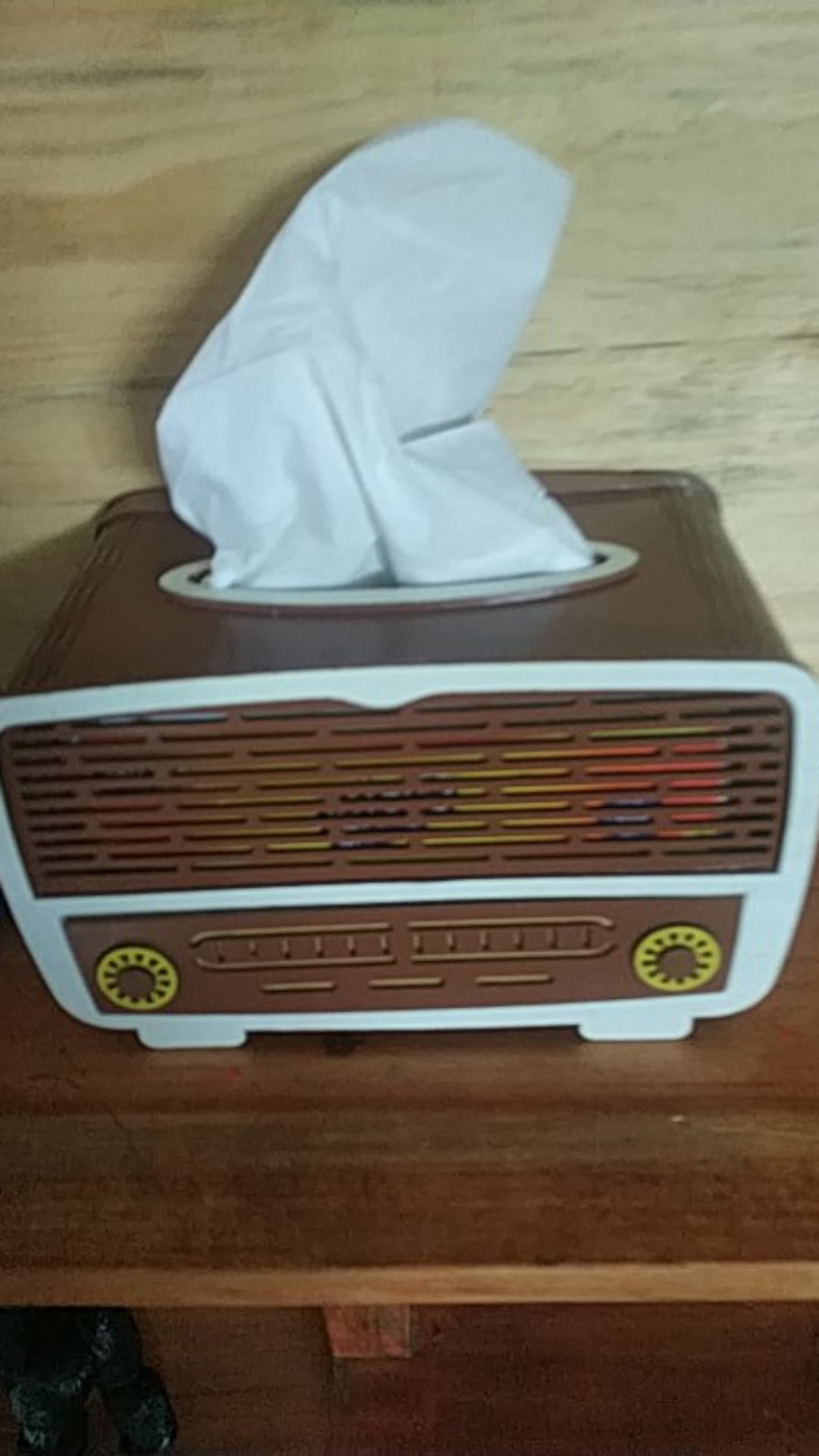 Kotak Tissue Box Organizer Bentuk Radio Tempat Tisu / Home Office Décor
