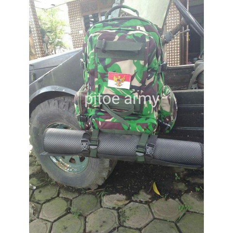 TAS RANSEL TENTARA TNI AD LORENG HIJAU