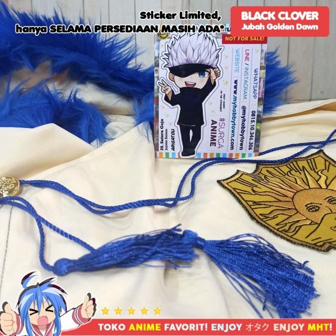 TERLARIS JUBAH CLOAK BLACK CLOVER GOLDEN DAWN SQUAD FAJAR KEEMASAN YUNO COSPLAY READY SIAP KIRIM
