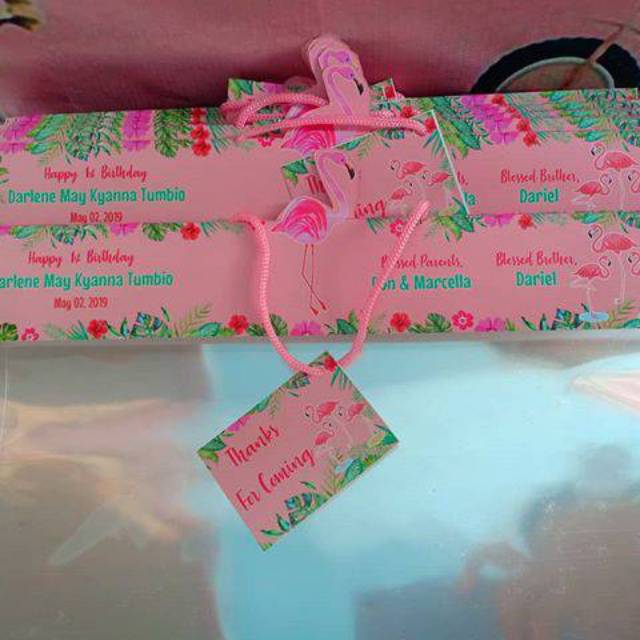 

Plastik snack label custom 30x40 free Thanks card