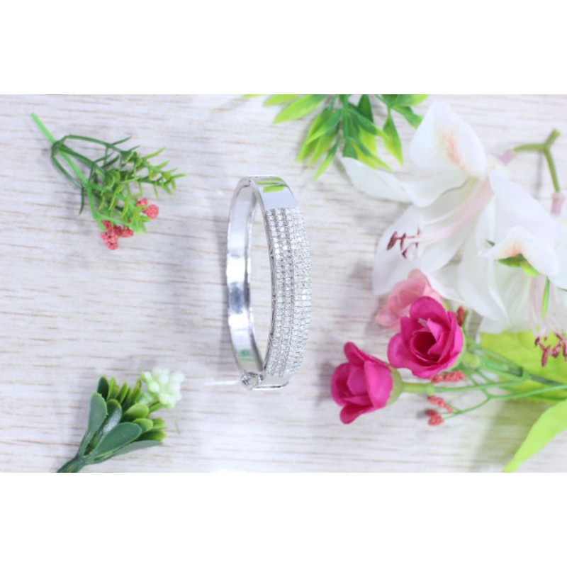 Gelang perak + berlian