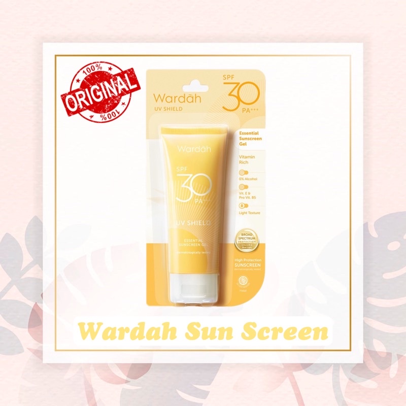 Wardah Sunscreen Gel SPF 30 | Sunblock Shield Essential Wardah