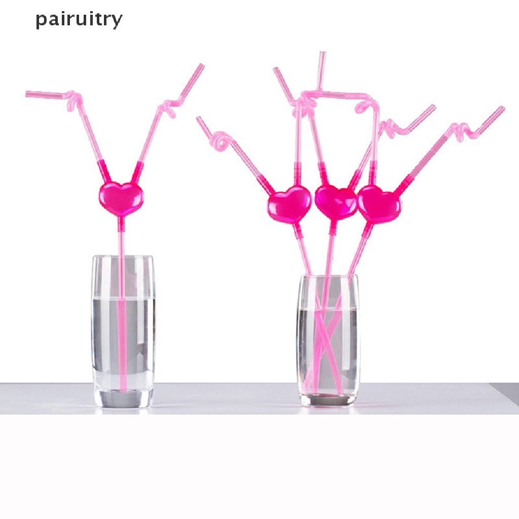 Prt Sedotan Minum Flexible Bentuk Hati Unik Untuk Bar PRT