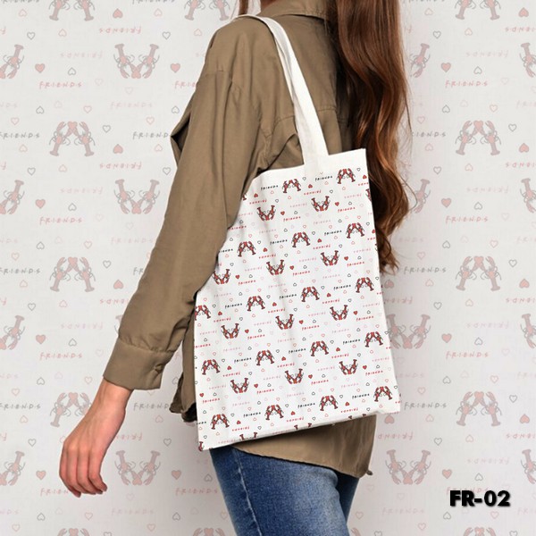 TOTE BAG BLACU MOTIF - FRIENDS