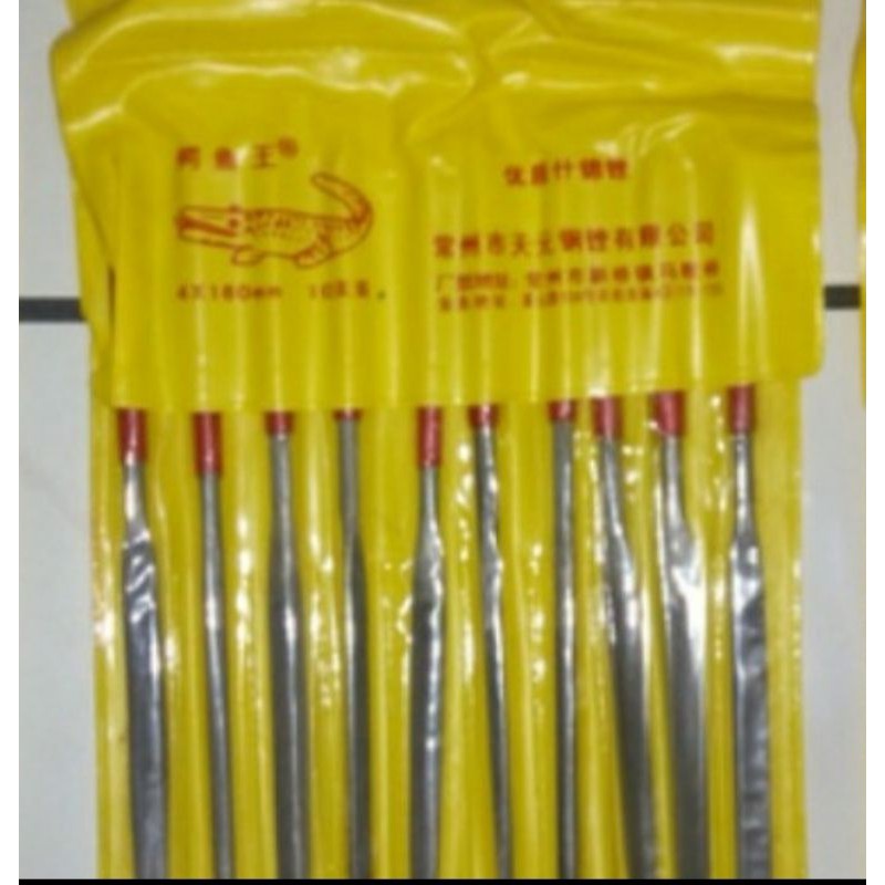 Kikir Besi Mini File Set 10 Pcs 3 x 140 mm Cap Buaya
