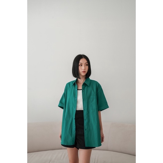 [LAVIA] Cora Oversized Shirt / kemeja katun oversized