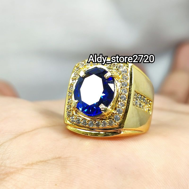 BATU KING SAFIR ASLI CHATAM SIAP PAKAI