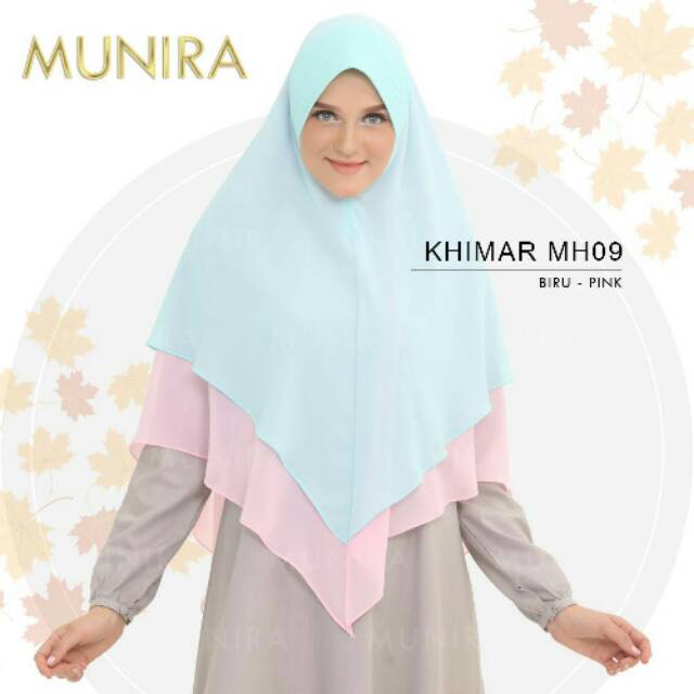 Hijab khimar Syari Ceruty Premium Pet Busa MUNIRA-Khimar Double Layer...Rp215.000