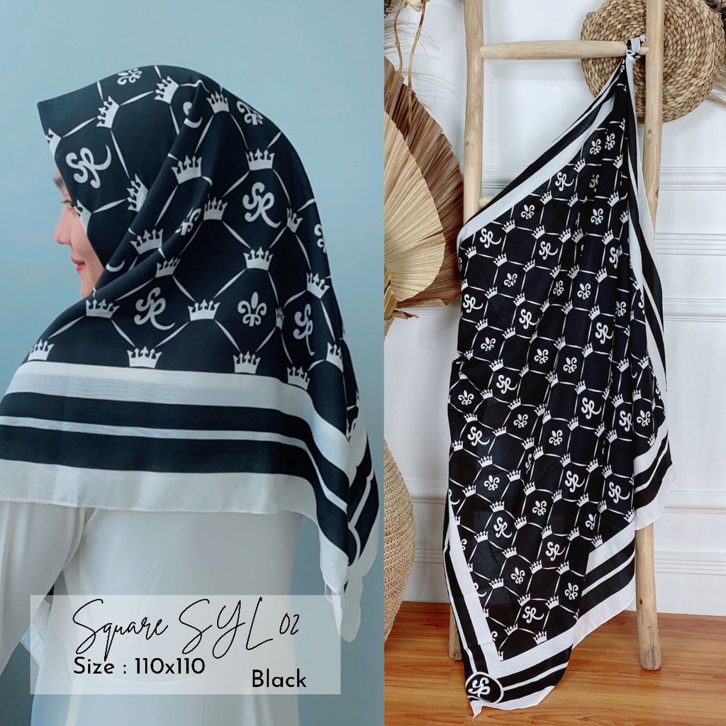 Hijab Voal Motif Kerudung Segi Empat