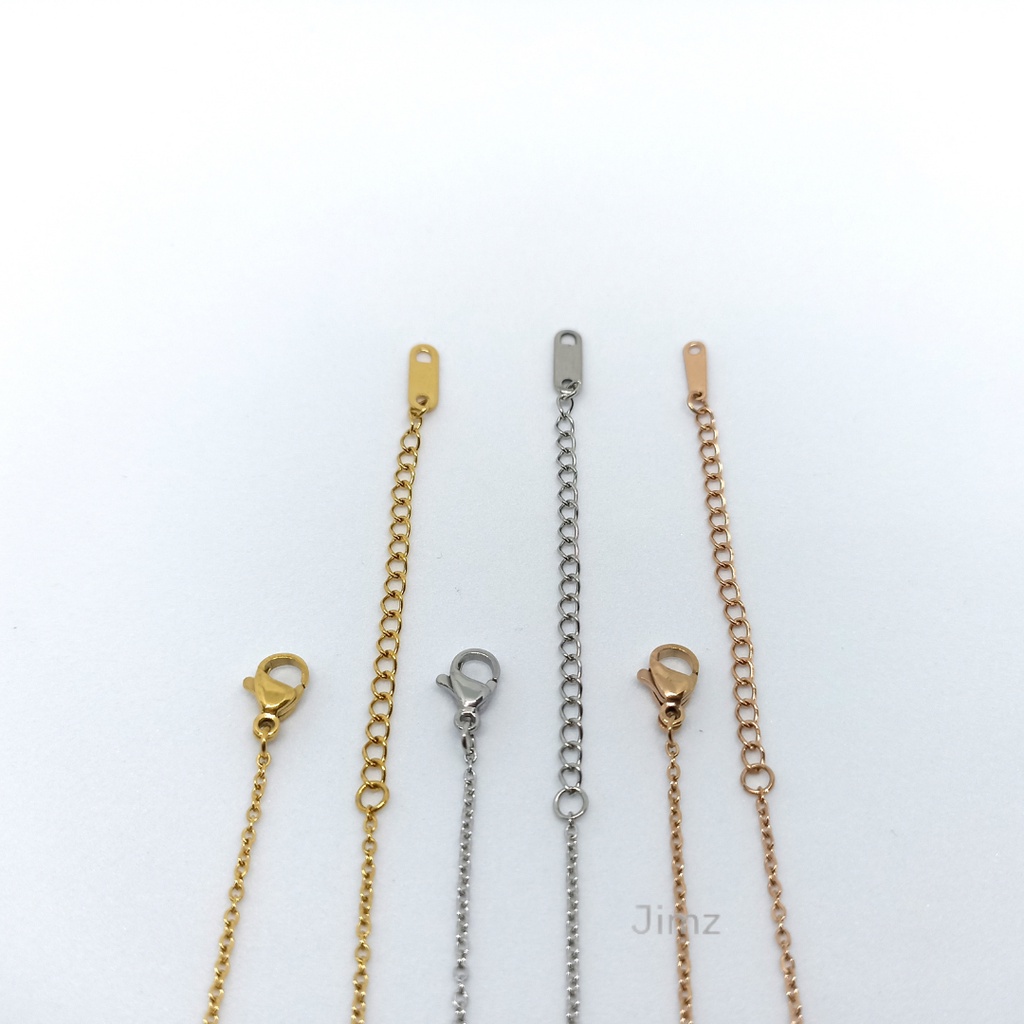 Jimz - Kalung TItanium Asli Zircon Liontin Korea Anti Karat Anti Luntur Fashion Perhiasan Aksesoris Wanita Nagita