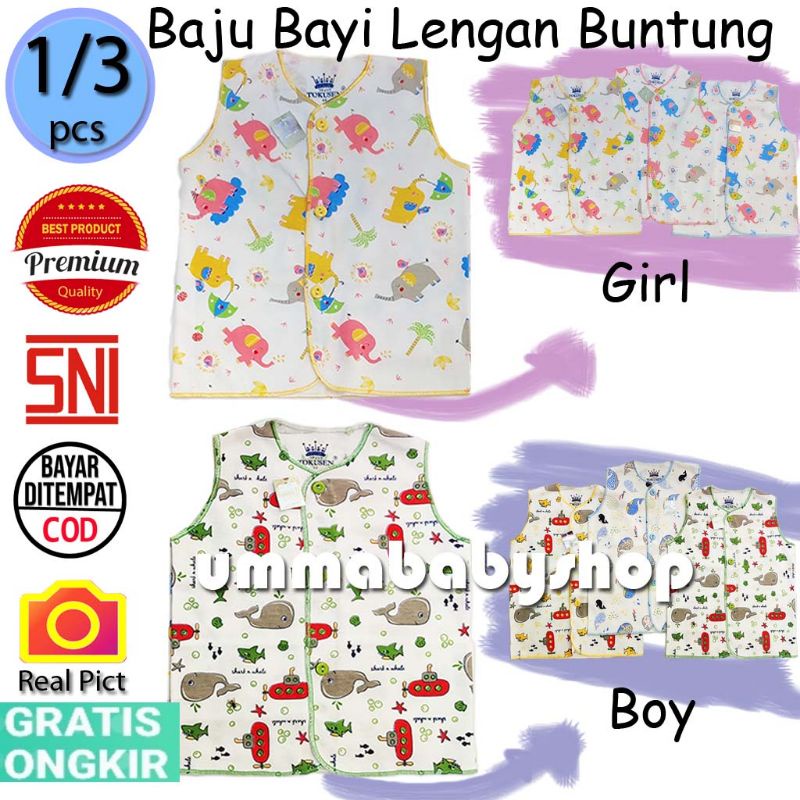 Baju Bayi Baru Lahir Lengan Panjang Pendek Kutung 100% Cotton Premium SNI