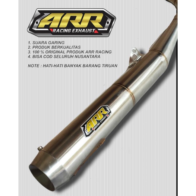 KNALPOT RX KING STANDAR RACING STENLEES ORI ARR RACING PRODUCT