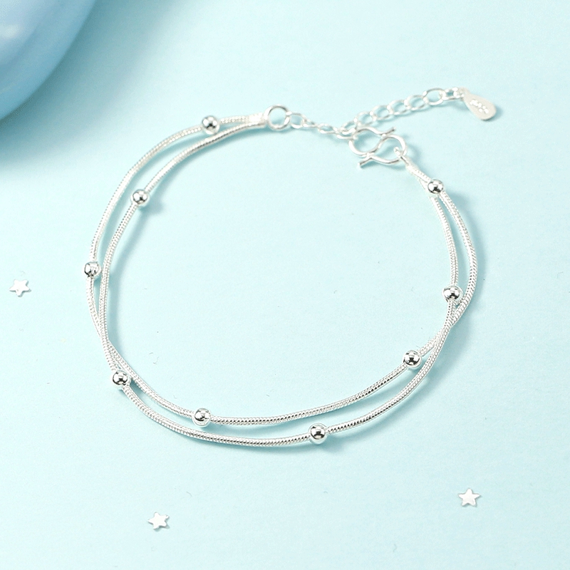 Fashion Aksesoris S925 Sterling Silver Gelang Desain Kepribadian Sederhana