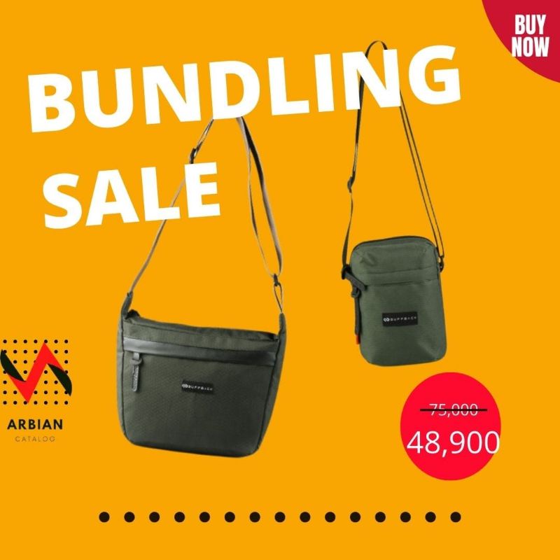 Paket Bundle Hemat Waistbag Pria Buffback Original