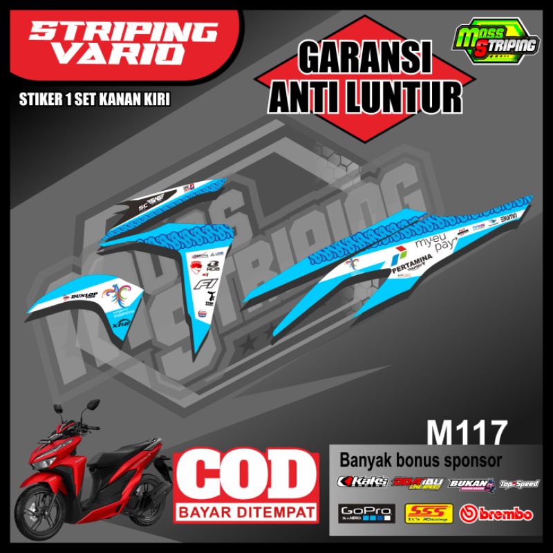 Striping Vario New 125 cc / Stiker Vario New 150 / Vario 125 New / Vario 150 New - Stiker Motif Mand